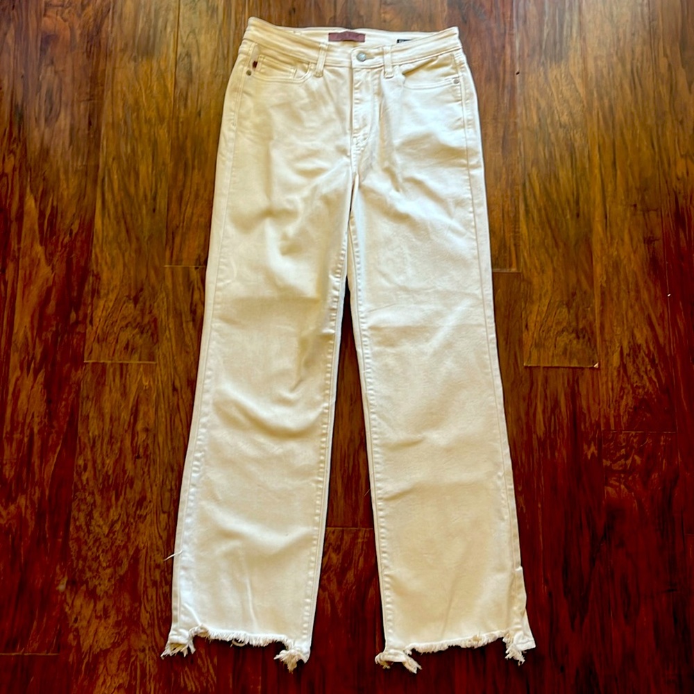 Judy Blue Cream Colored Jeans